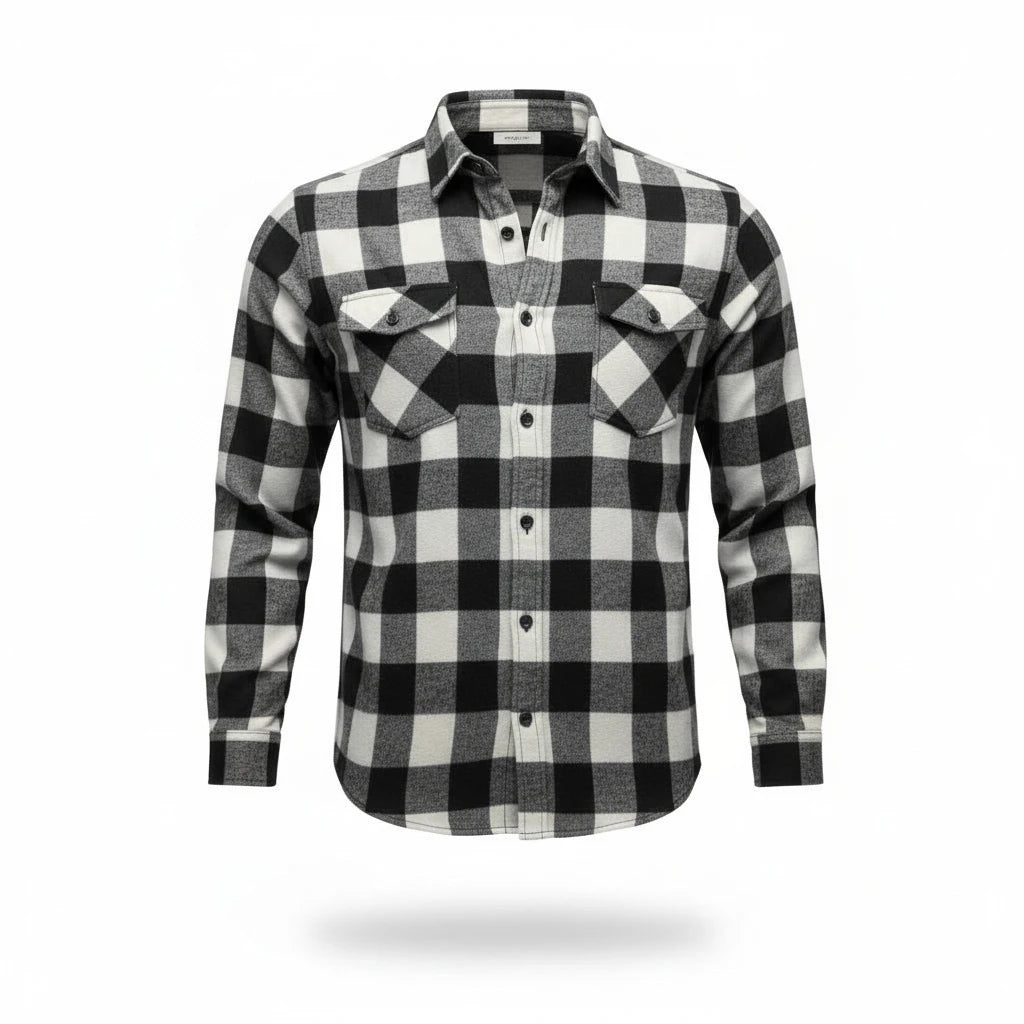 Men's Plaid Shirt Comfortable, Elegant and Versatile Heavy Autumn Coat