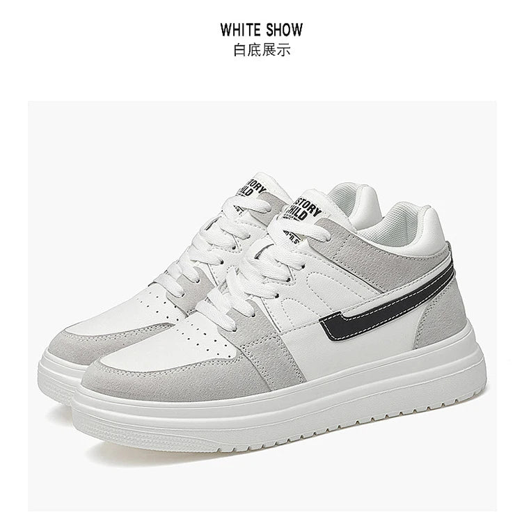Genuine Leather Height Increasing Elevator Shoes Men Woman Height Increase Shoes 6cm 8cm 10cm Man Sneakers Sport Casual Shoes