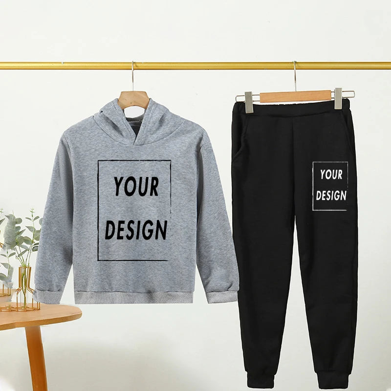 Kids Fashion 2pcs Pullover Hoodie+Pants Suits 1-8Y Years Boys Girls Casual Long Sleeve Sportswear Tracksuits Children Clothes
