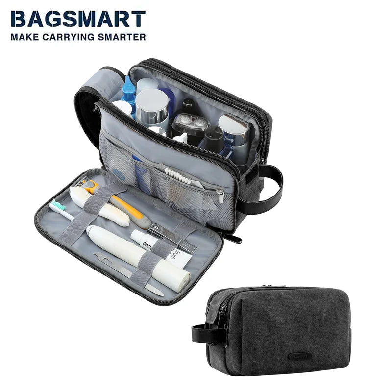 BAGSMART Toiletry Bag for Men Multifunction Outdoor Travel Cosmetic Bag Women Waterproof Makeup Bag Wash Pouch Handbag Organizer