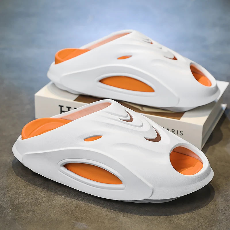 New Men's Slippers Outdoor Indoor Beach Sandals Comfortable Thick Soft Slides Men Women Casual Shoes Men Flip-flops Slippers