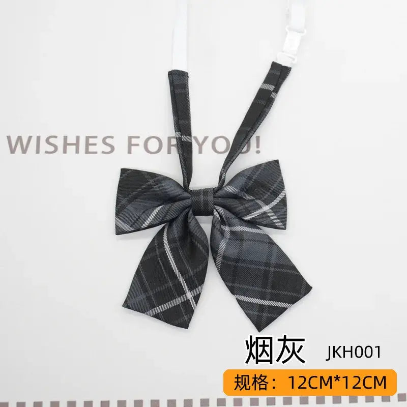Trendy JK Ties Bowtie Women College Student Collar Neckwear Daily Shirt Accessories Cotton Plaid Bowknot Lolita Girls Lazy-tie