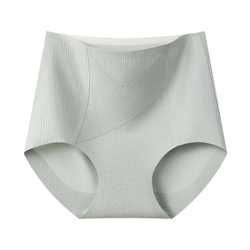High Waisted Seamless Panties for Women Tummy Control Pure Cotton Non Roll Waistband Butt Lifting Shaping Underwear