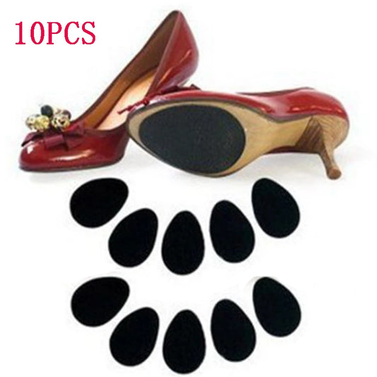 10pcs 8X5CM Shoe Sole Wear-resistant Protector High Heel Sandal Rubber Non-slip Outsole Pad Frosted Mat Shoes Bottom Stickers