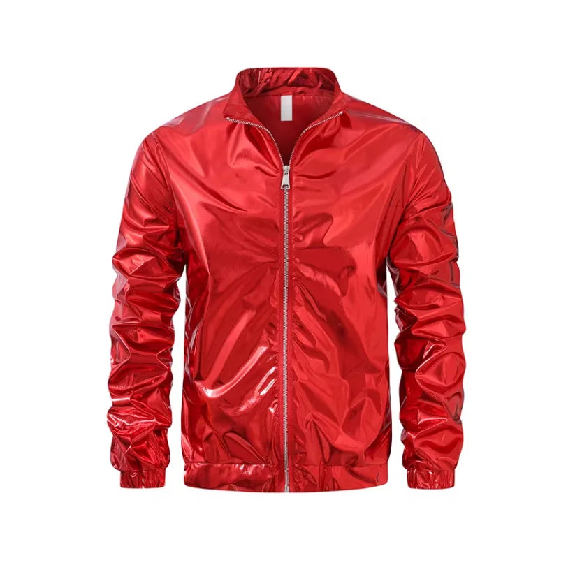 Unisex Jacket and Long Pants Tracksuit Stand Collar Sports Suit 2 Piece Set Men Women Cosplay Stage Performance Dance Costumes