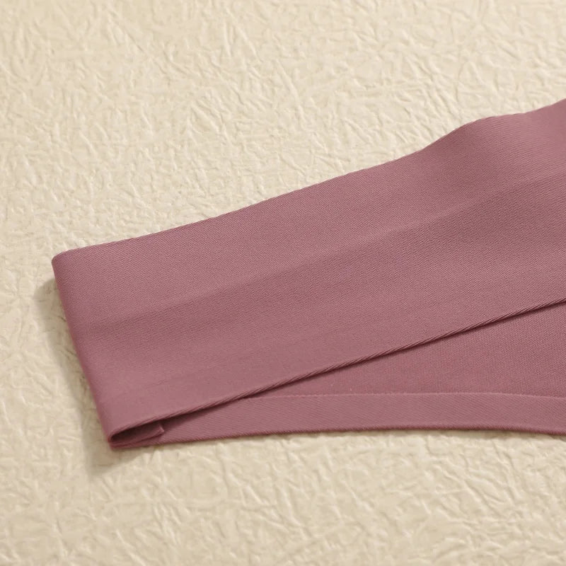 6PCS Women's S-XL Seamless G-String Underpants Low Rise Solid Color Ice Silk Undewear Female Traceless Soft Comfortable Lingerie