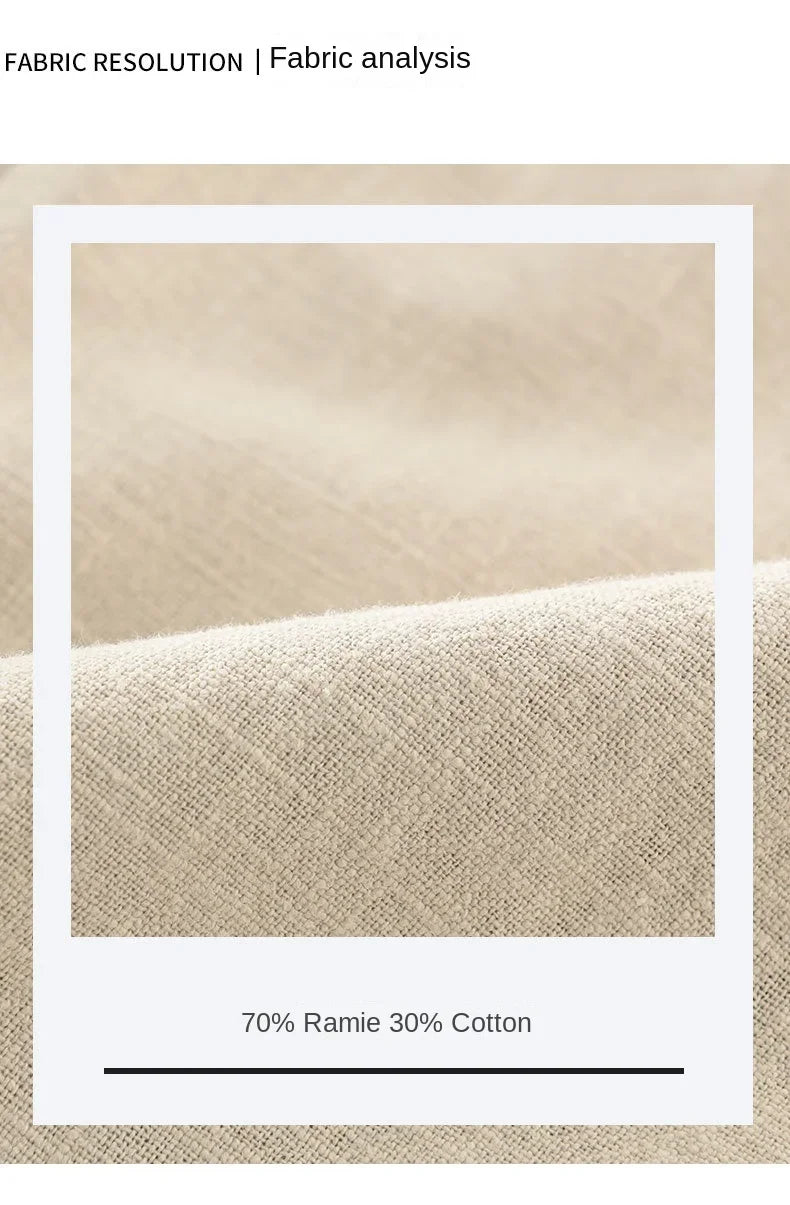 Men's Casual Harem Pants: Ankle-Length Linen Trousers in Vintage White, Brown, and Khaki - Breathable and Pleated for Comfort