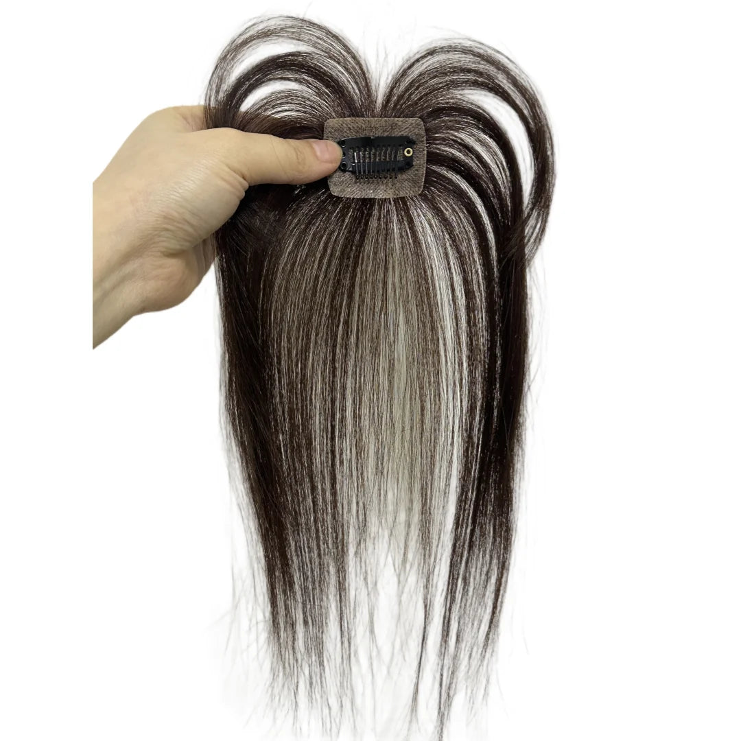 360° Coverage Natural Black Human Hair Bangs Clips in Hairpieces for Women False Natural Bangs with Thinning Hair Extensions