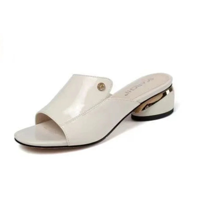 New Women's Shoes Fashion Red Sexy Womens Slippers PU Soft Leather Ladies Comfortable Sandals Suitable for Girls Pantuflas Mujer