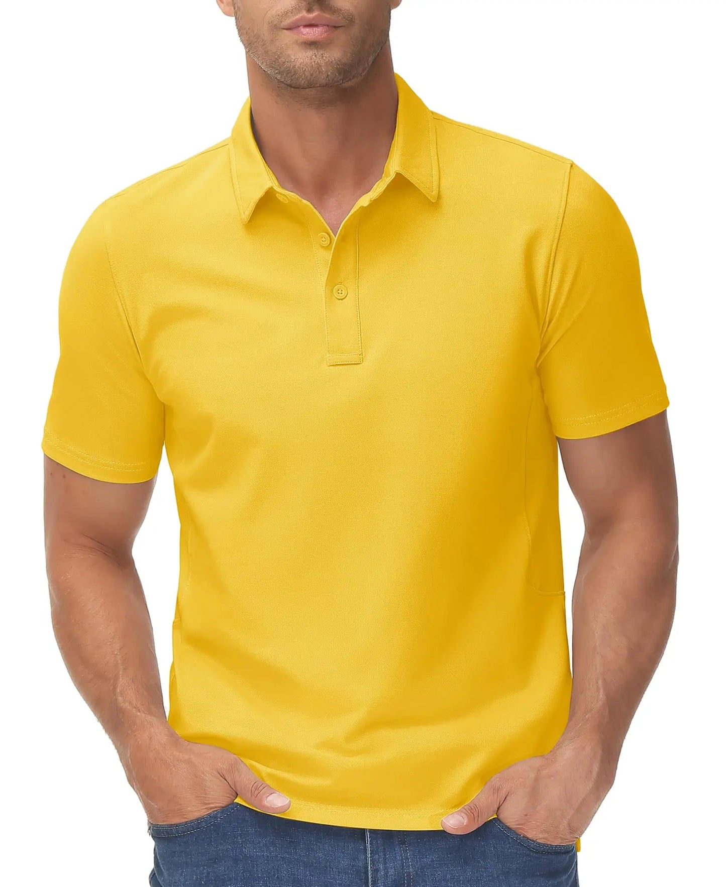 TACVASEN Summer 72% Cotton Polos T-shirts Mens Breathable Golf Polo T-Shirt Active Sport Hiking Tee shirts Casual Work Tops Male