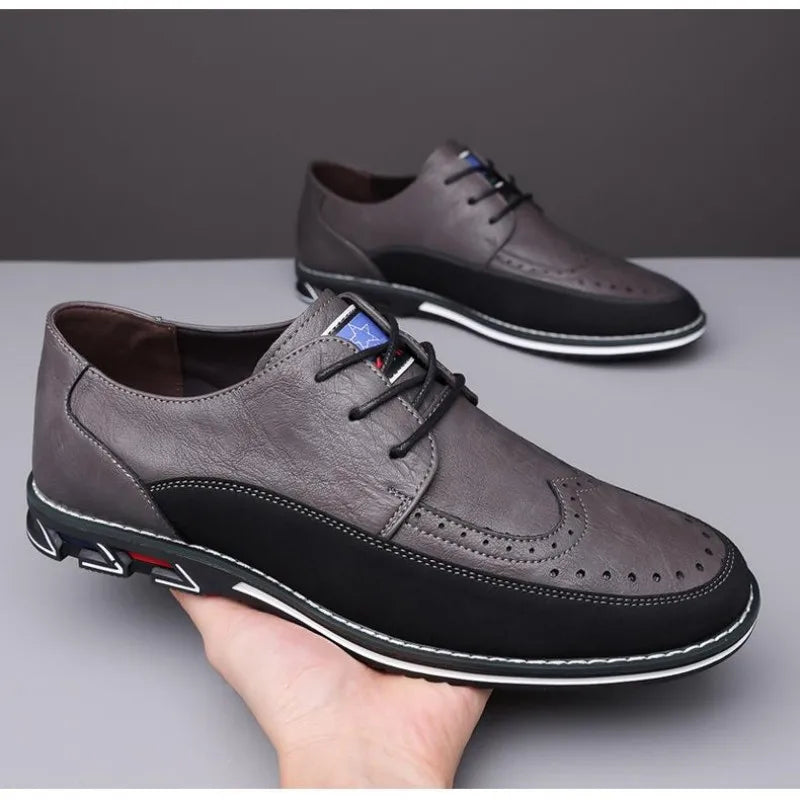Large Size Men's Lace - Up Casual Shoes Cushioned Sole Ankle Support Fashionable Choice work office shoes big size 50 51 52 53