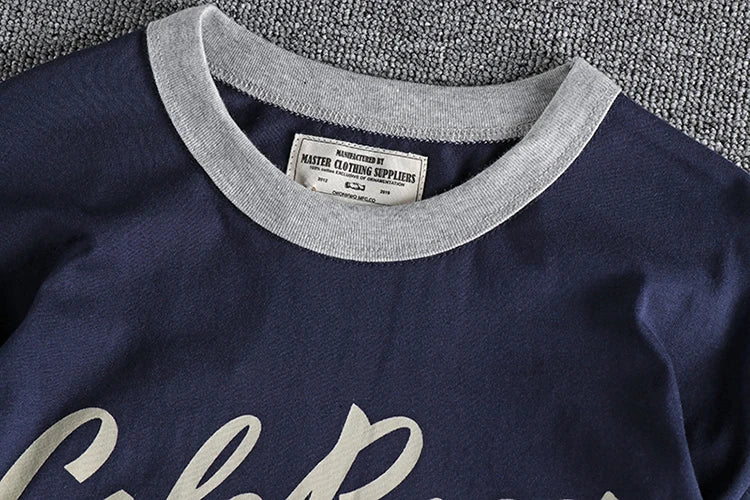 200gsm 100% Cotton Motorcycle Letter Printed t shirts for men Summer Loose Tees Tops 24SS Y2k Youth Male Vintage High Quality