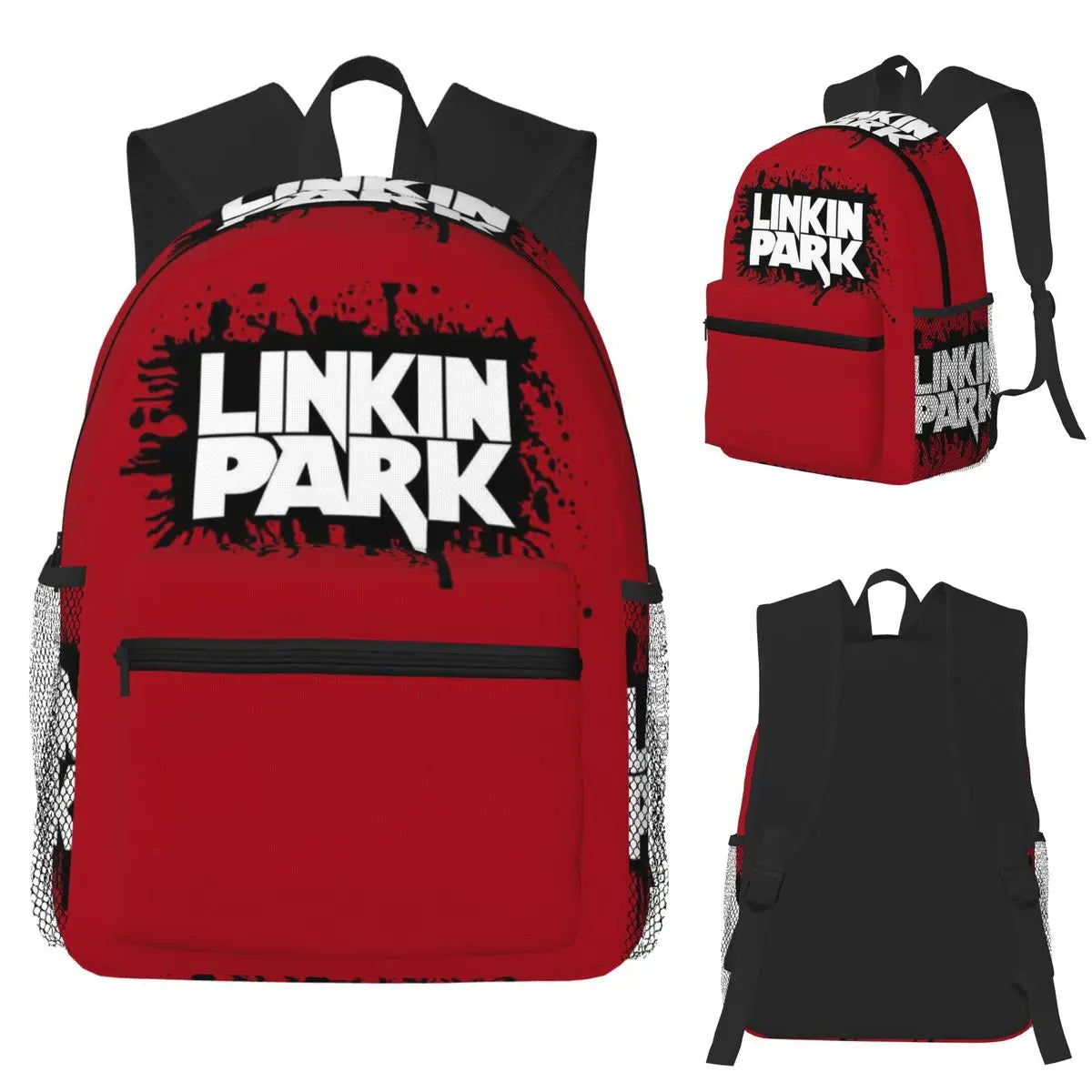L-Linkin-S P-Park-S Band Student Backpack School Bag Hiking Travel Daypack for Boys Girls Fashion Bookbag Shoulder Bags
