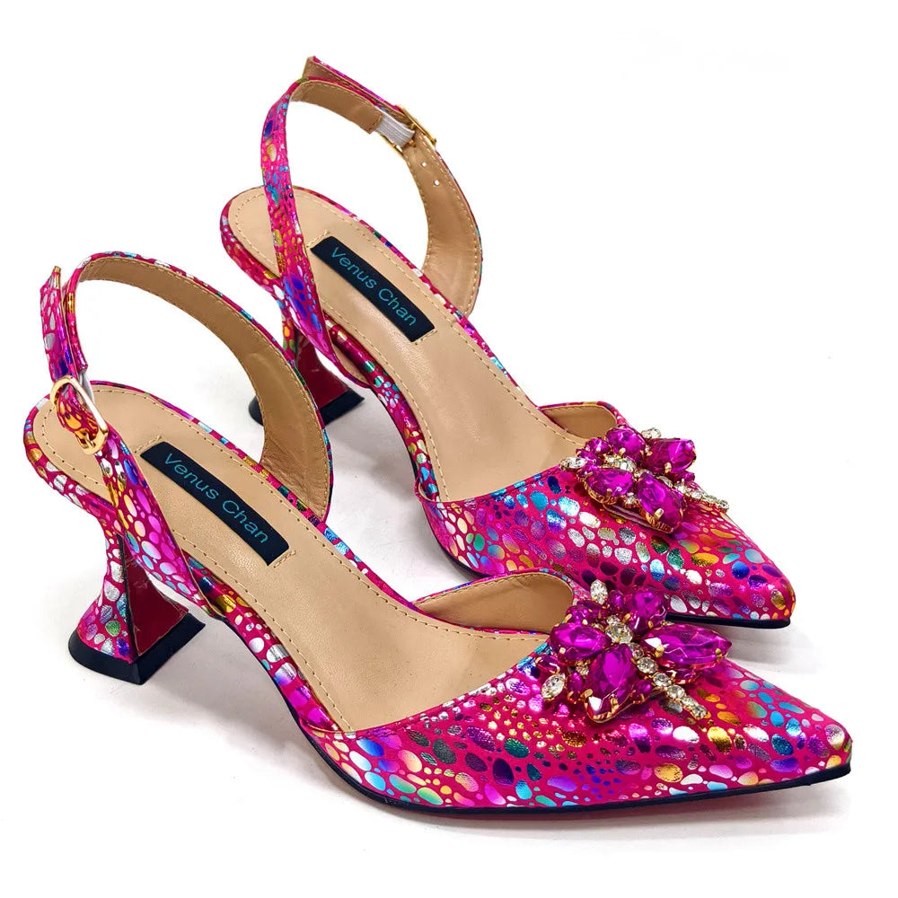 Italian Design African Ladies Party Shoes and Bag Nigerian Fashion Lace Mini Bags and High Heel Pointed Shoes