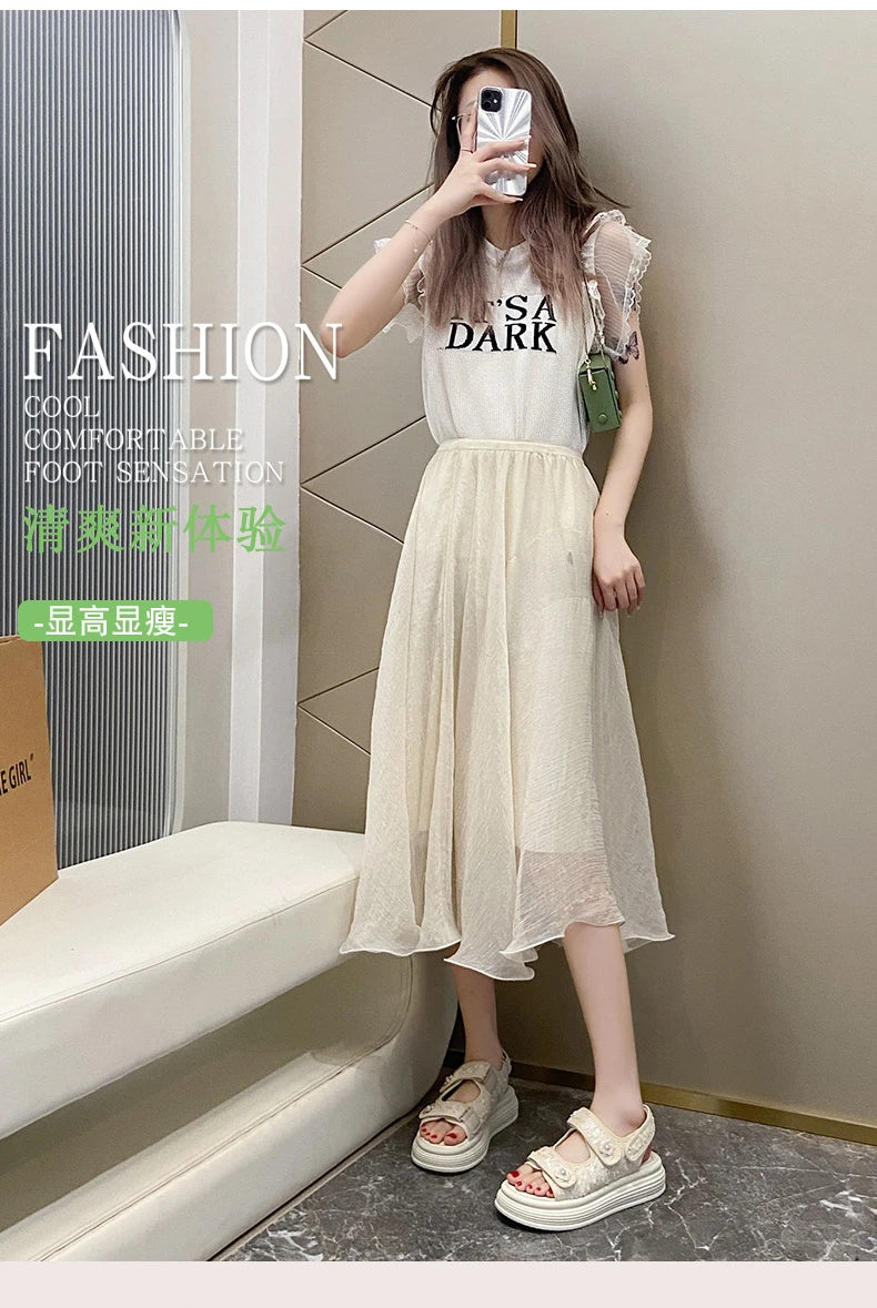 Women's Platform Sandals Handmade Leather Rubber Bottom Flat Sandals Metal Decorative Element Summer Casual Ladies Outdoor Shoes