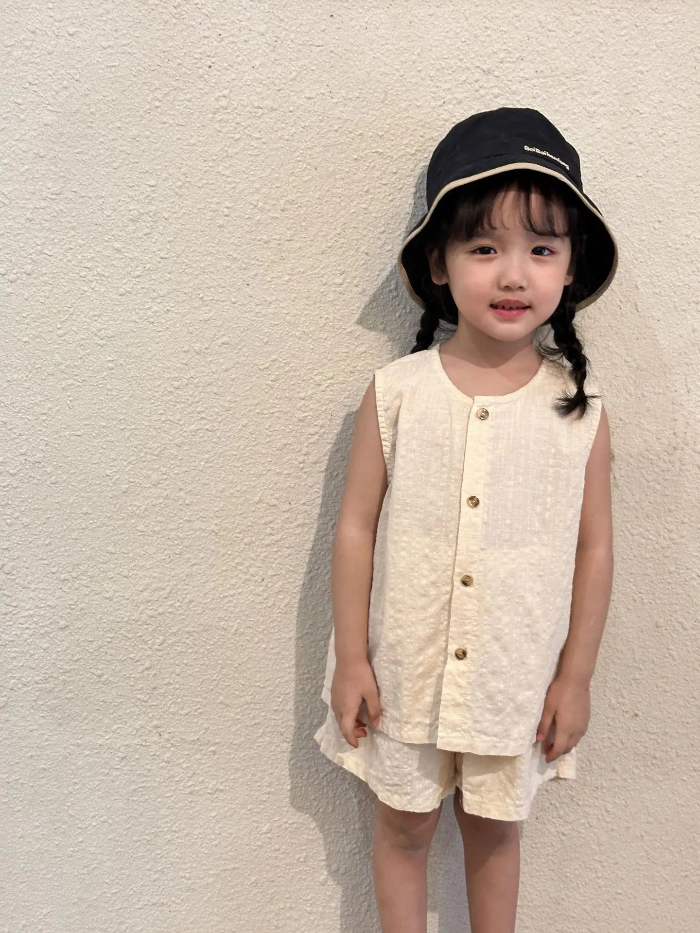 2026 Summer Kids Clothing Set Boys Vest and Shorts 2 Pcs Suit Korean Style Casual Girls Clothes Set Unsex Children Outfit