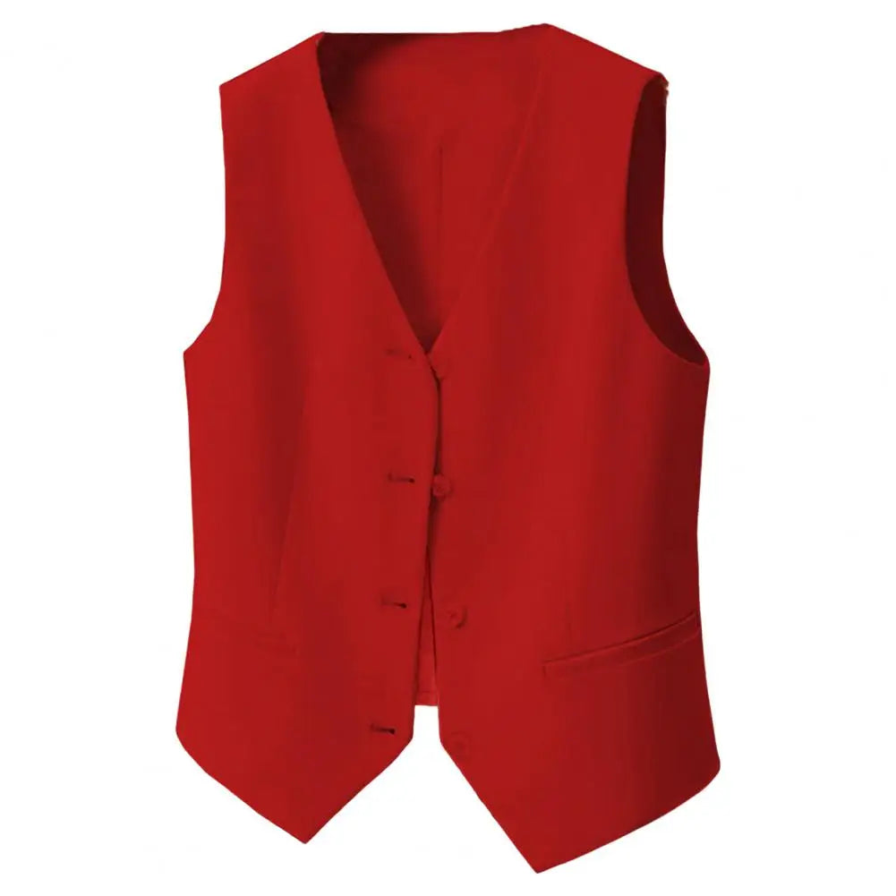 Women Fashion Vest Solid Single Breasted Waistcoats Vest Vintage Jackets Female Chic Lady Tank Tops Sleeveless Vests For Women