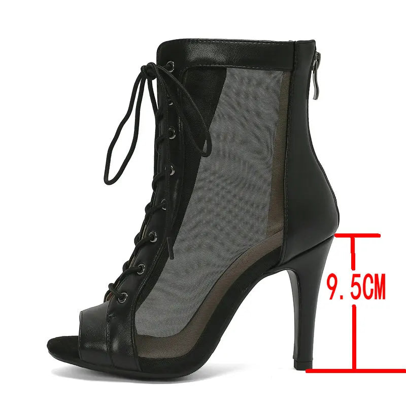 Women's Jazz Dance High Heels Shoes Black Sandals Sexy Party Stilettos Boots for Ballroom Jazz Dancing Heels Shoes Women Size 46