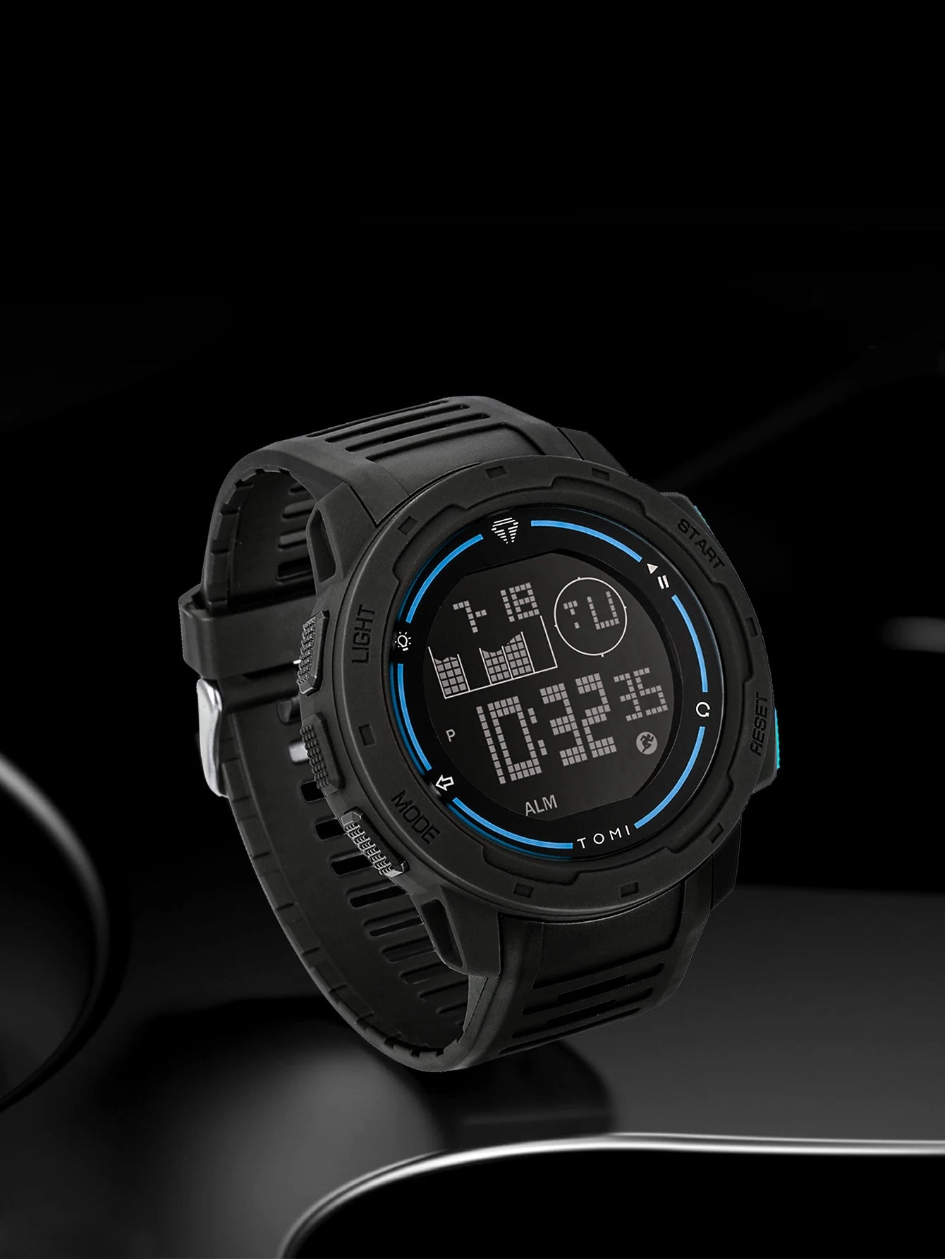 TOMI Sports Watch Digital Watch Multi functional Waterproof Stop Watch Student Sports Electronic Watch Children's Gift