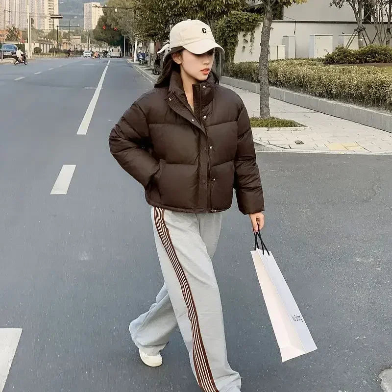 Down Coats for Women Loose Casual Parkas Woman Solid Color Winter Clothes 2025 Jackets Thick 2025 Trend Demi-season High Quality