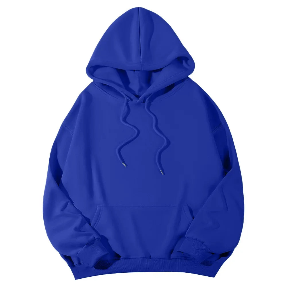 2026 Men's wide Hood Sweatshirt European and American men's and men Sweatshirt Solid Harajuku Long Sleeve Female Loose male Coat BAZAARHUBO