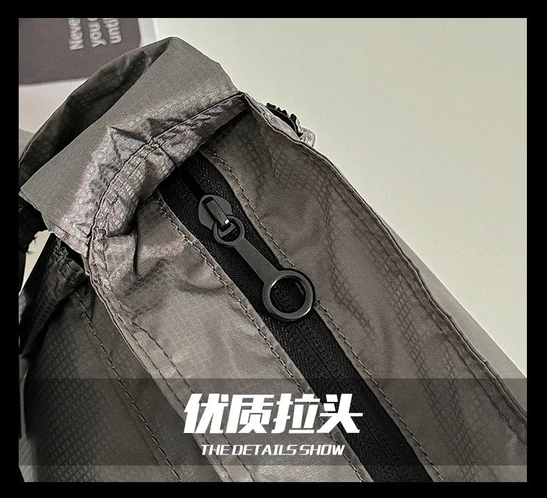 Outdoor Portable Crossbody Bags for Men and Women Commuter Waterproof Youth Shoulder Bag Solid Color Lightweight Female Tote