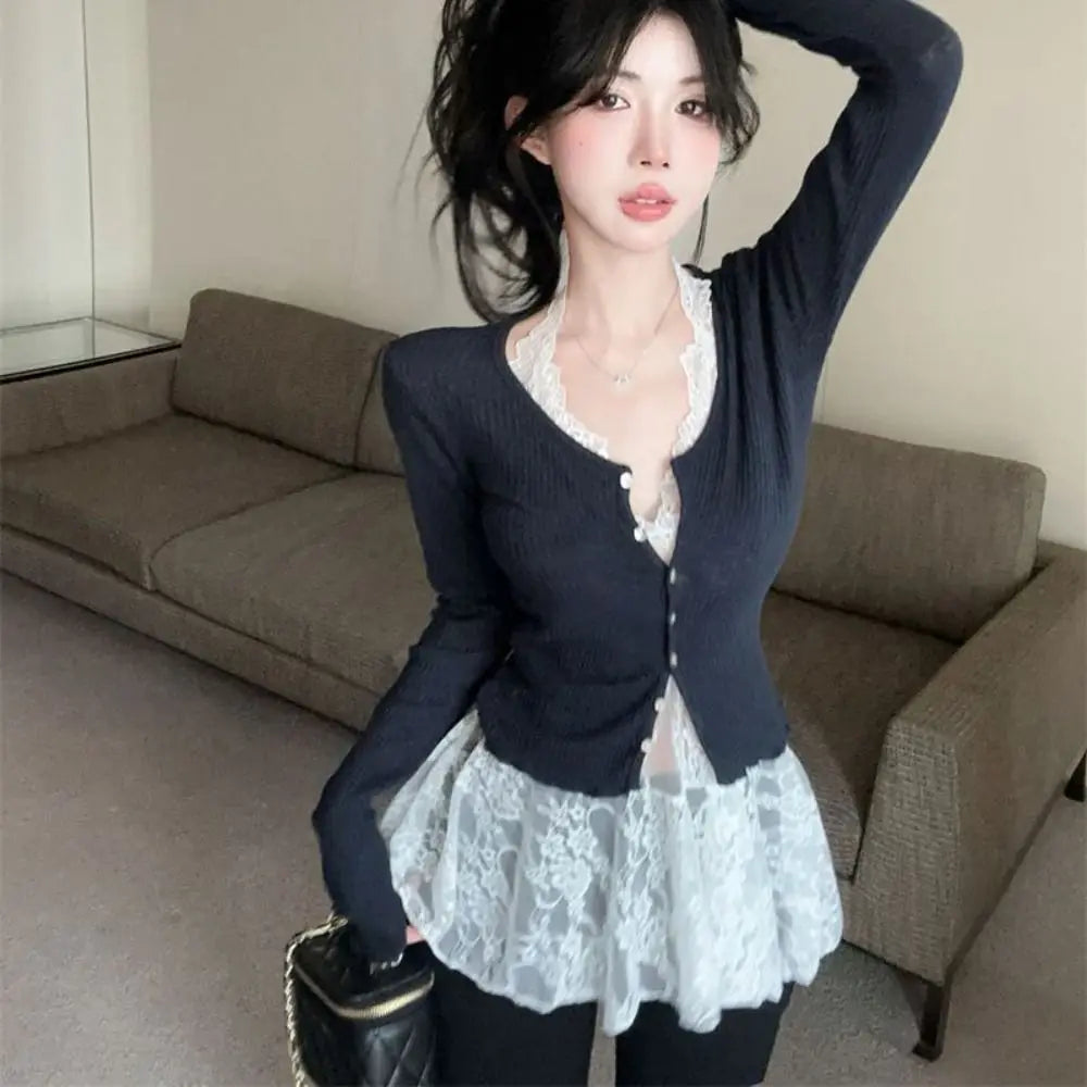 Fashion Transparent Lace Halter Dress V-neck Beachwear Lace-up Short Skirts A-line Spicy Girl Style Dresses Women Club