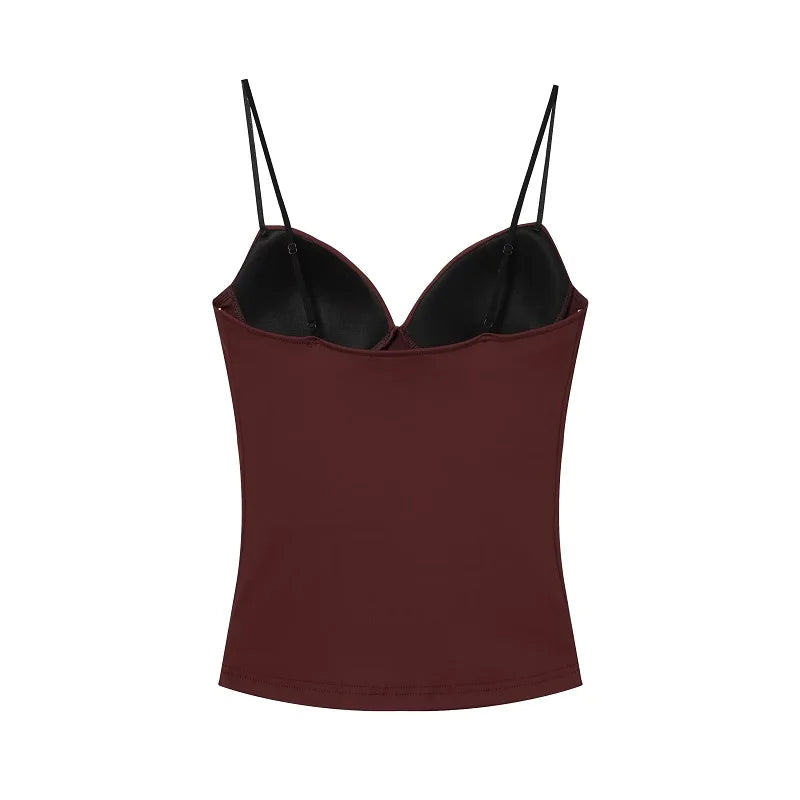 MUJER Sexy Corset Top Women Backless Bra Crop Top Woman Tanks & Camis Slip Tops for Women Sleeveless Bustier Tops Women Camisole