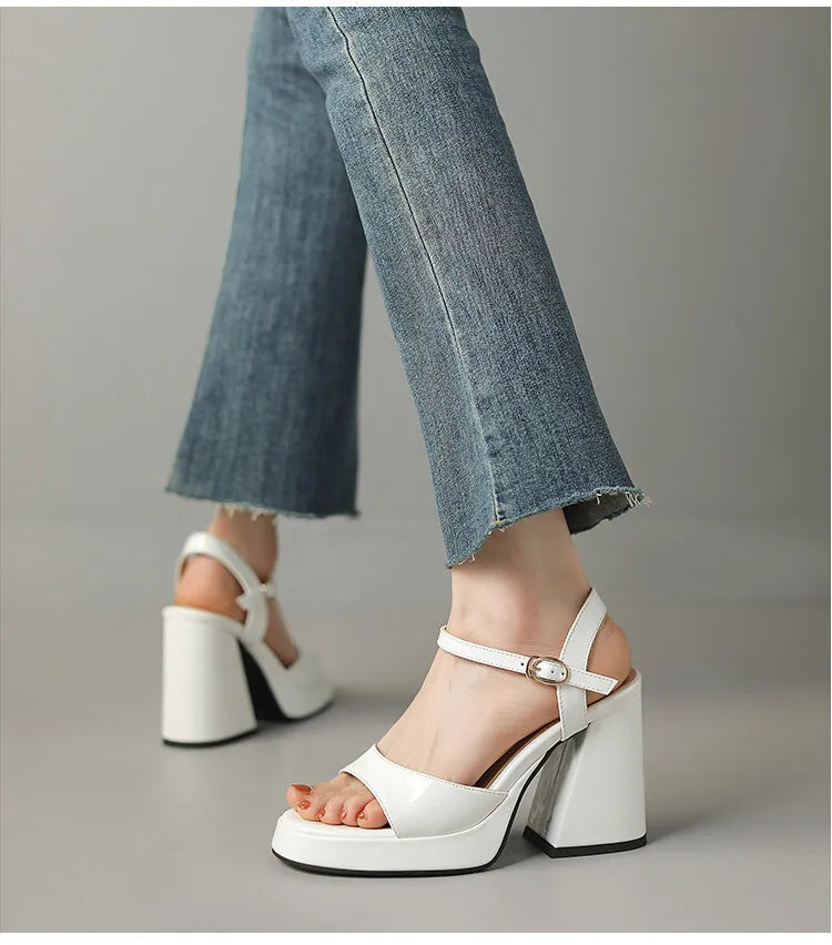 2023 Summer New Shoes Woman Brand Women's Platform Shoes Fashion Comfortable Thick Sole Sandals Square High Heels