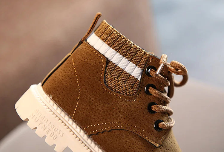 New Children's Casual Shoes Autumn Winter Kids Fashion Boots Leather Boys Girls Shoes Soft Antislip Sport Running Snow Boots