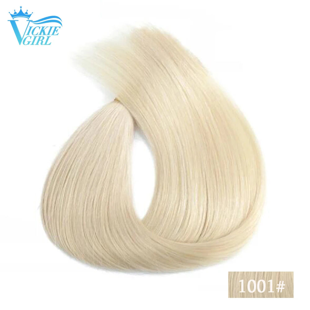 Straight Human Hair Weave Extensions Ombre Blonde Bundles Extensions 100g/Pcs 16"-28"  Straight Remy Skin Double Weft Hair