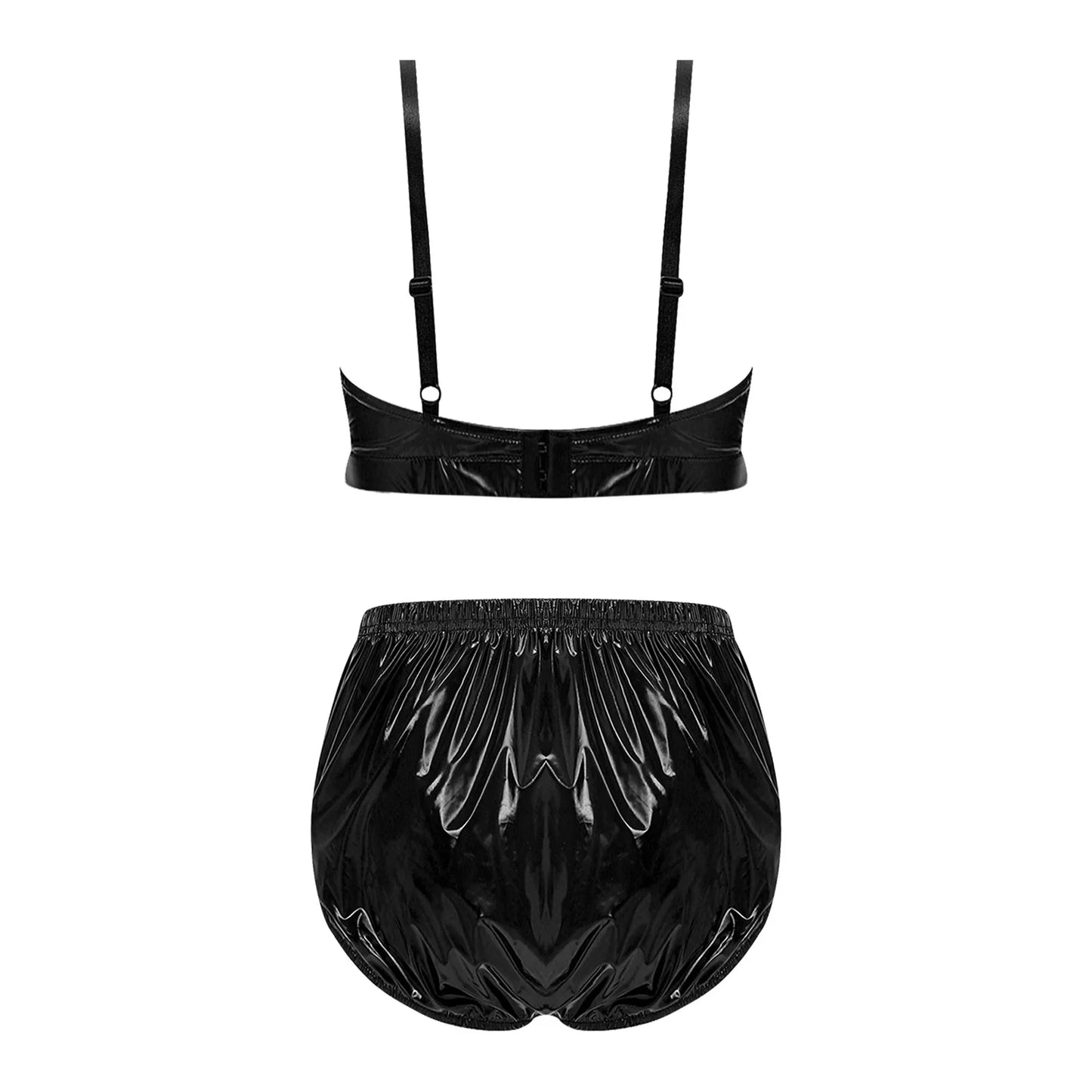 Women Waterproof Bikini Set Swimsuit Bathing Suit No-pad Bra Top with Swim Shorts for Beach Pool Sunbathing Nightwear Clubwear
