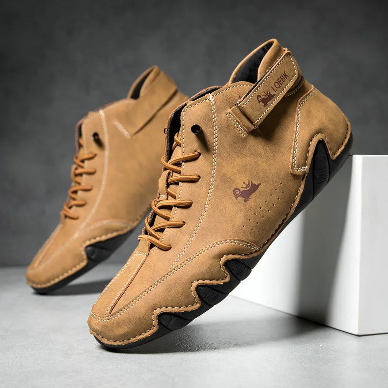 LDECK Leather Casual Shoes Sneakers for Men Fashion Outdoor Walking Loafers Shoes Comfortable Footwear Luxury Man Boots 2025 New