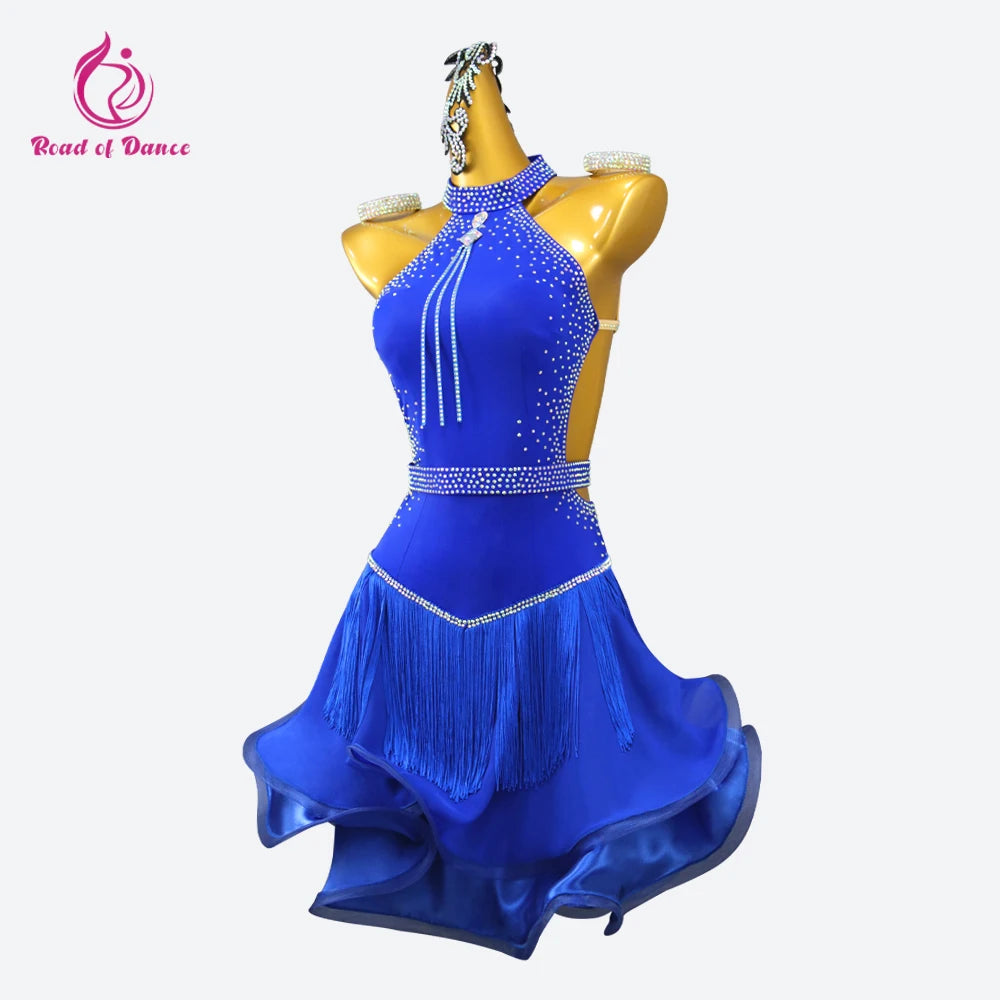 Women's Dress Latin Dance Suit Girls Ballroom Stage Costume Female Clothes 2026 Sexy Elegant Evening Short Skirt Girls Prom Wear