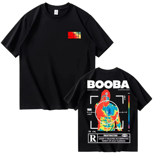 New B2O T-shirts Men Fashion Cotton BOOBA Printed Short Sleeve T Shirt Women Casual Harajuku Streetwear Tee Tops Men Clothing