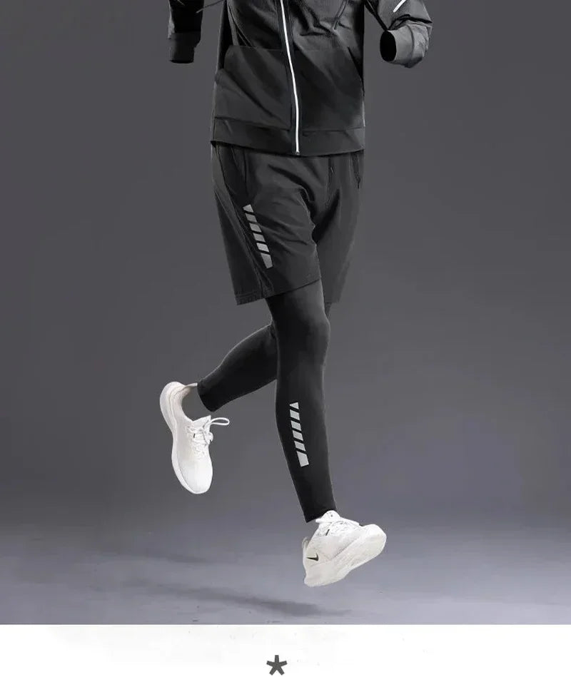 Training Jogging Tracksuits Running Outdoor Compression Suits Set 3PC Workout Tights Men Sports Suit Gym Sportswear Clothes