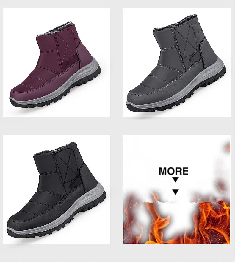 New Winter Men's Boots Snow Boots Thicken Warm Plush Waterproof Non-slip Outdoor Casual Ankle Boots Size 36-46 Men Cotton Shoes