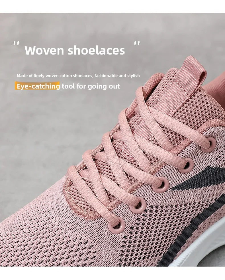 Women Casual Sport Shoes Breathable Lightweight Sneakers Outdoor Mesh Black Running Shoes Athletic Jogging Tenis Walking Shoes
