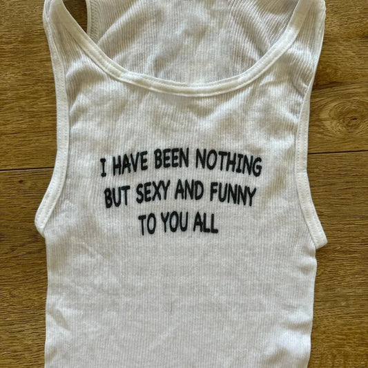 Streetwear Woman 2000s Style Y2k Top Sexys Tank T-shirt Vintage Japanese Goth Letter Korean Popular Tanks & Camis Female Clothes