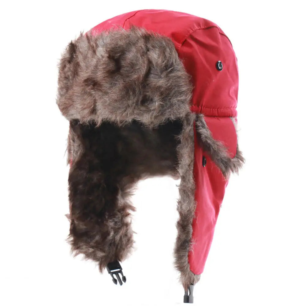 Men's Winter Trapper Aviator Trooper Earflap Warm Russian Waterproof Ski Hat Bomber Cap  Russian Warm Ear Protectors Hats BAZAARHUBO