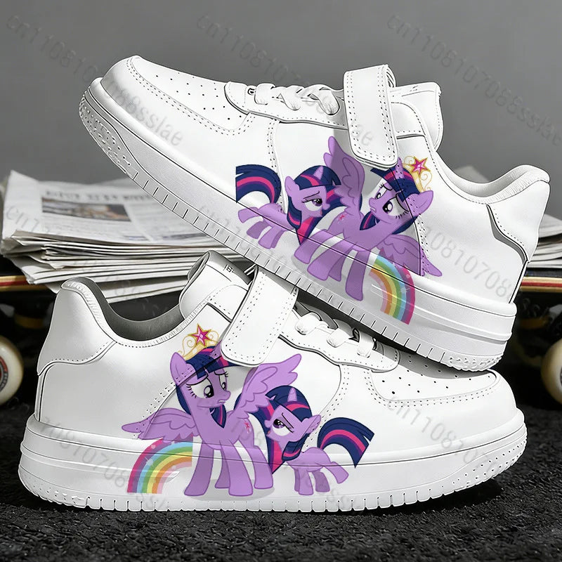 Twilight Sparkle Lovely Cartoon Printing Girls Children Parent Child Student Teenager Lightweight Lace Up Casual Sports Shoes