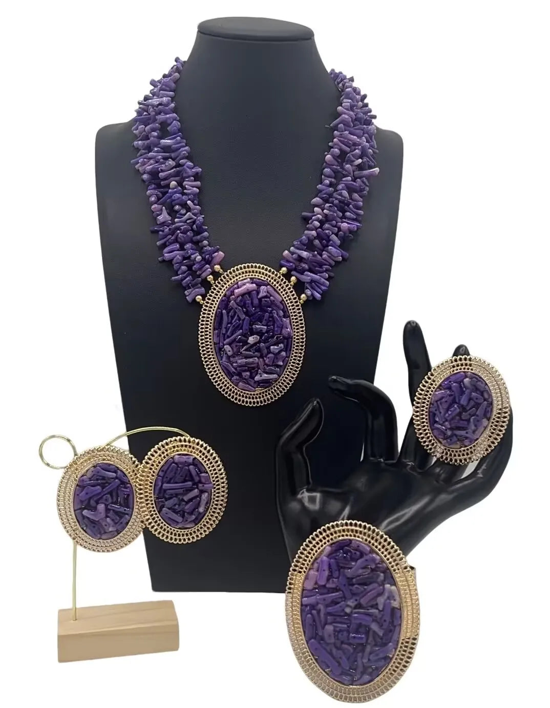 african fashion wedding real big coral beads jewlery set