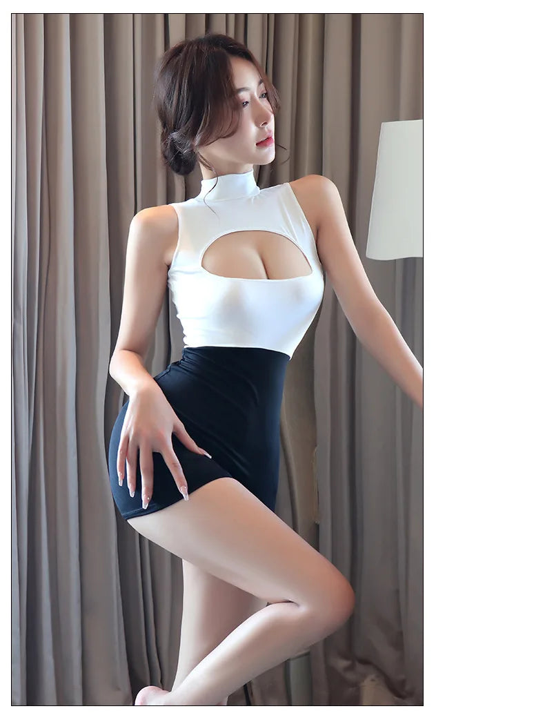 Dress Deep V busty tight hugging skirt secretary uniform seductive women's dress dresses in offers elegant womens party dresses