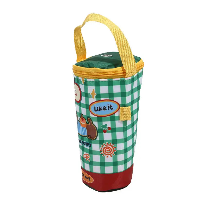 Portable Milk Tea Tote Bag Heat Preservation Bag Carrying Insulated Cup Cover Umbrella Bag Handbag Camping Drinkware Accessories