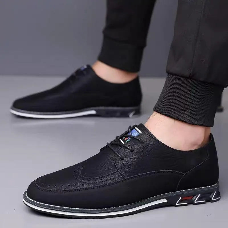 Large Size Men's Lace - Up Casual Shoes Cushioned Sole Ankle Support Fashionable Choice work office shoes big size 50 51 52 53