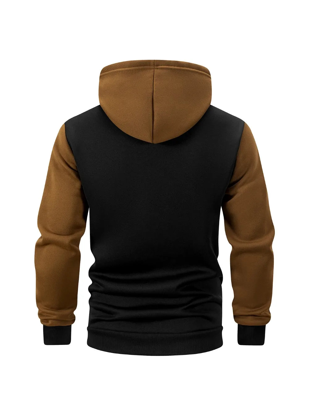 Autumn Winter Men's Color Blocking Hoodies Zipper Closure Long Sleeve Jacket Male Loose Casual Sports Multi Pockets Sweatshirt