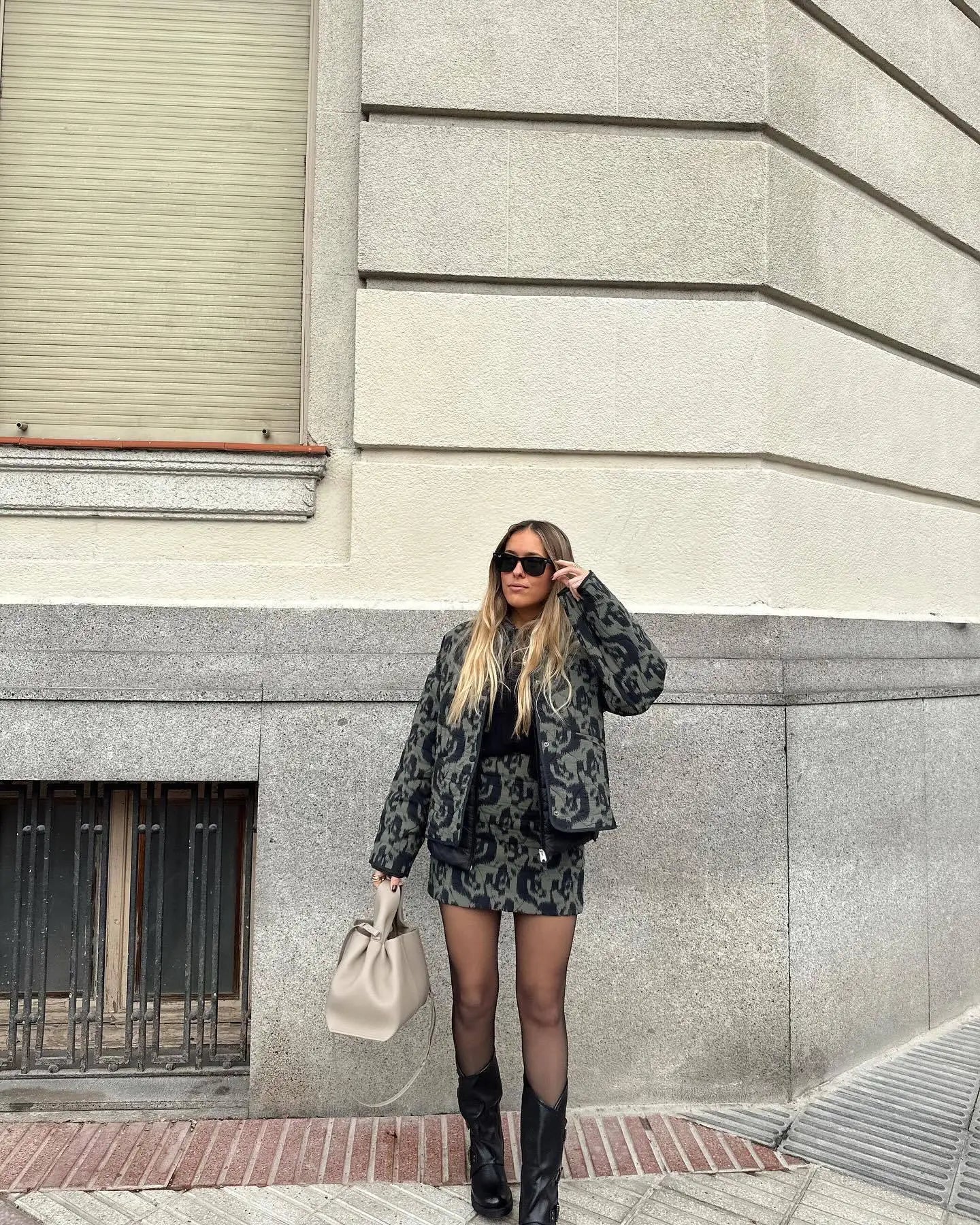 European and American style women's clothing 2025 fashion autumn and winter new item loose animal pattern printed cotton jacket