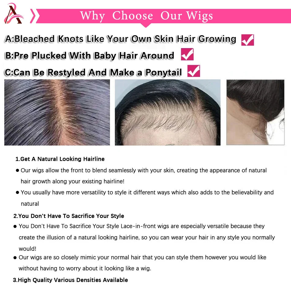 HD Bone Straight 13x6 13x4 Lace Front Human Hair Wig Transparent Brazilian Remy 36 Inch Human Hair Lace Frontal Wig For Women