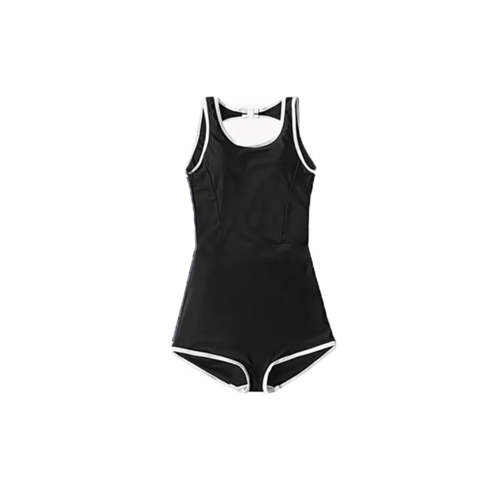 Bathing Suit Quick Drying Women Swimsuit Sexy Sleeveless Women Bodysuit Tight Beach Swimwear School