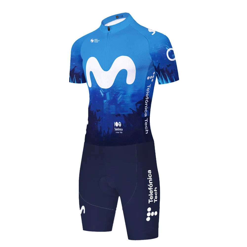 Movistar triathlon suit men Maillot Jumpsuit Road Racing Skinsuit Bike Jersey Sports Wear shorts cycling maillot cyclisme homme